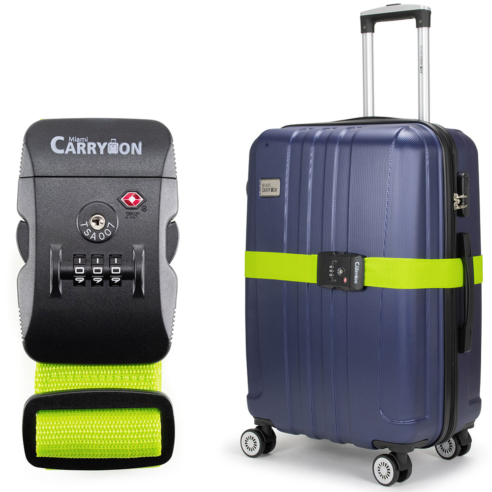 BLACK Adjustable Luggage Suitcase Strap Lock Combination Lock Around Handle 
