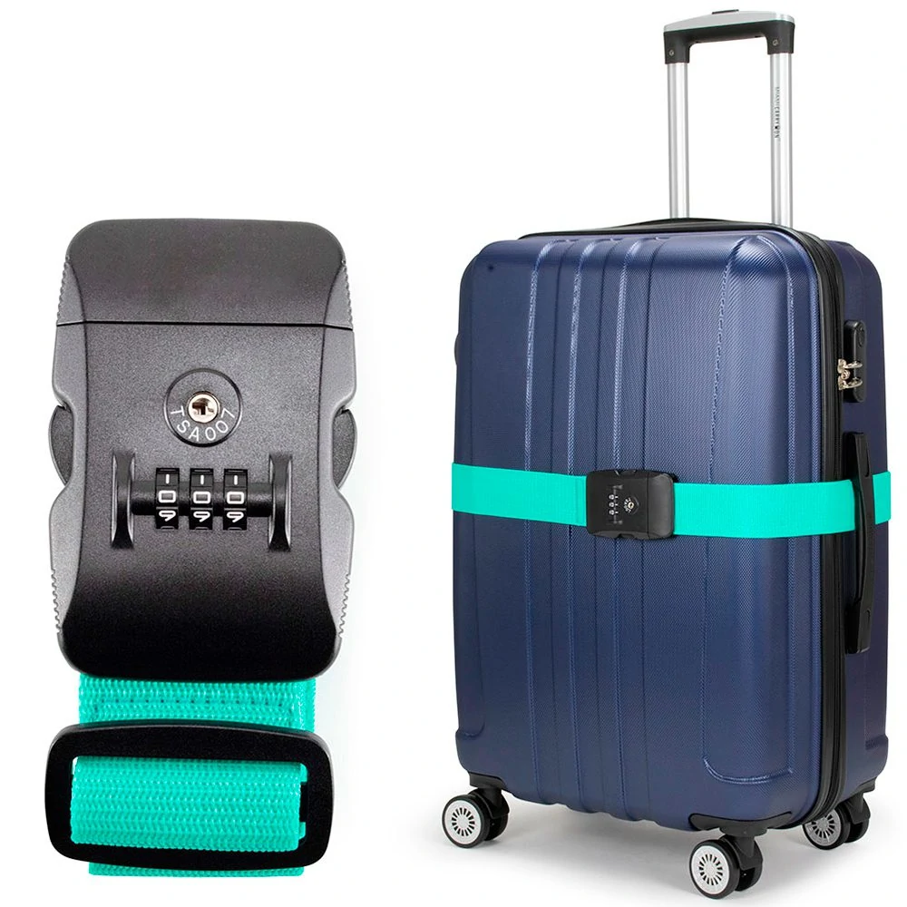 correa de equipaje ajustable con cerradura de combinación TSA